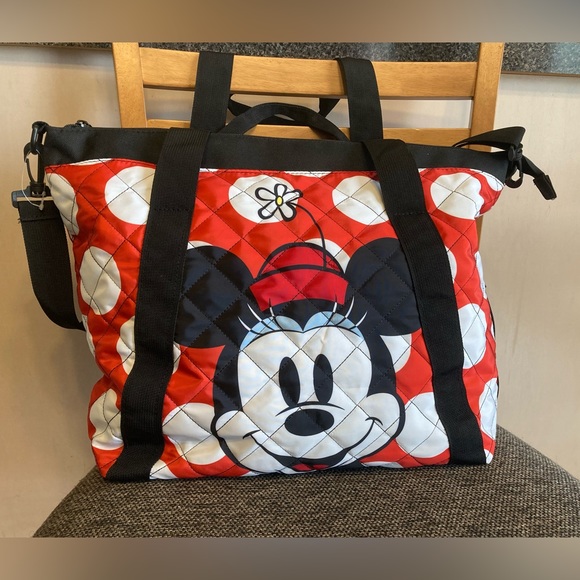 Disney Minnie Mouse Shoulder Travel Bag Large w/Detachable Strap, NWOT, Cute! - Picture 8 of 9